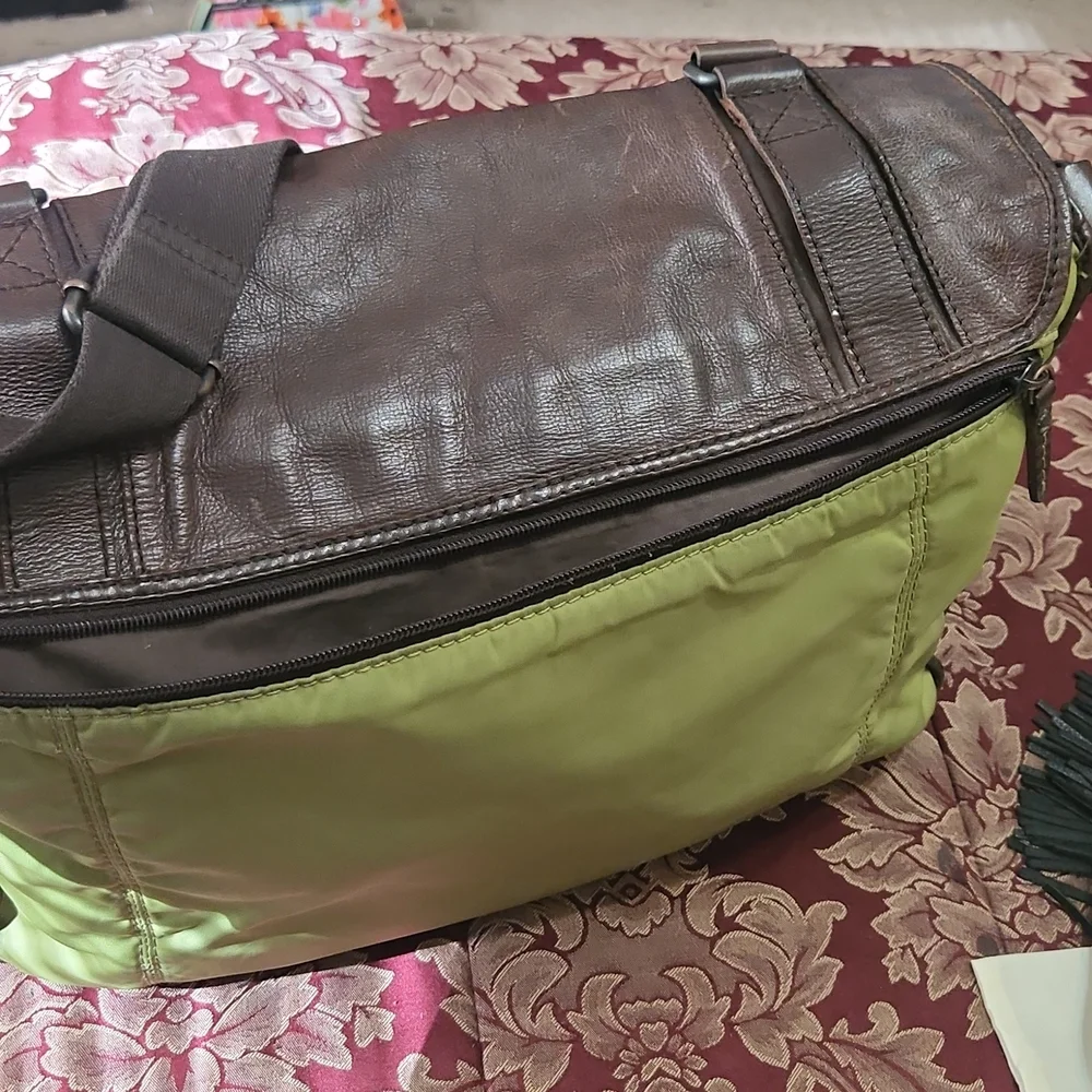 Fossil Leather/Nylon Messenger Bag - Picture 10 of 17